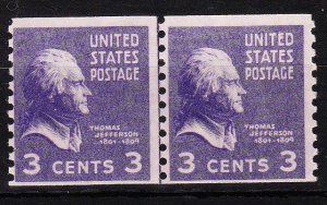 MOstamps - US Scott #842 Mint OG NH Coil Line Pair - Lot # HS-D947