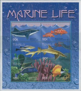 Tuvalu 2000 SG907a Marine Life sheetlet MNH