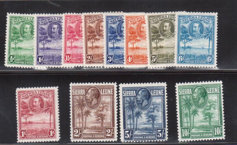 Sierra Leone #140 - #151 Mint Fine - Very Fine Lightly Hinged