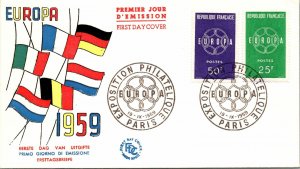 France FDC 1959 - Philatelic Exposition - Paris - F29670