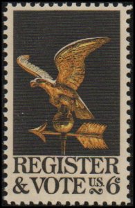 United States 1344 - Mint-NH - 6c Register and Vote / Eagle (1968)