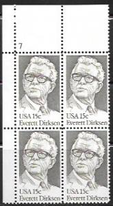US #1874 MNH Plate Block.  Everett Dirksen