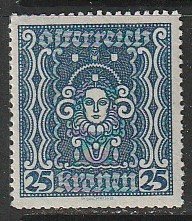 1922 Austria - Sc 289 - MNH VF - 1 single - Symbols of Art and Science