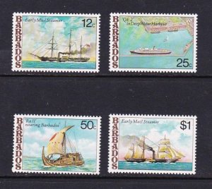 Barbados 1979 ship Sc 487-490 set MNH