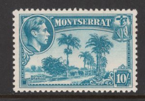 Montserrat 1948 King George VI & Botanic Station 10sh Scott # 102 MNH