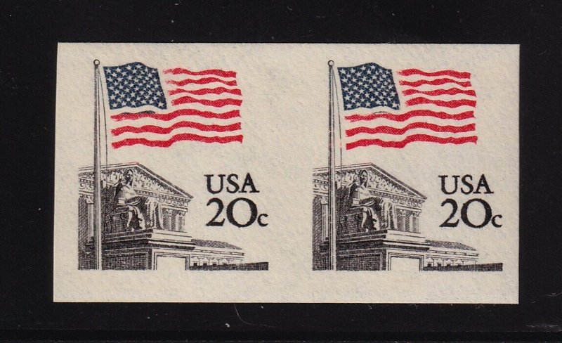 1981 Sc 1895d 20c Supreme Court MNH EFO imperforate coil pair (R4