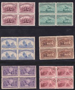 momen: US Stamps #231-236 BLOCKS MINT OG H LOT #78966