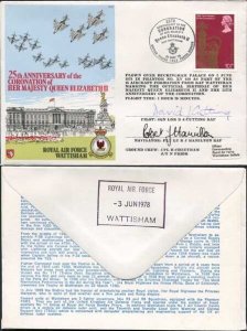 C57b 25th Ann of the Coronation of HM Queen Elizabeth II Pilot and Nav Signed