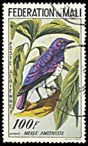 Mali C2, postally used, Amethyst Starling