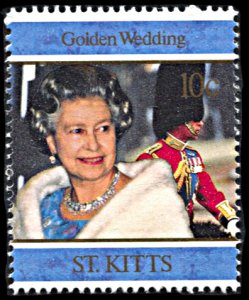 Saint Kitts 423, MNH, 50th Wedding Anniversary of Queen Elizabeth and Philip