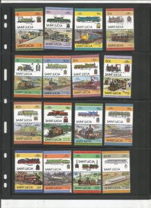 ST LUCIA COLLECTION ON STOCK SHEET, ALL MINT, MOSTLY MNH