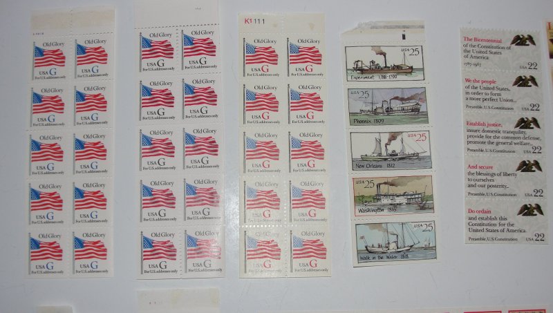 US Booklet Pane Lot of 14 – All MNH FV