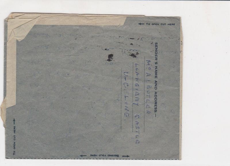 Uganda Kenya Tanganika 1953 to england air mail stamps cover ref 21475