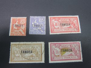 French Morocco Tanger 1918 Sc 82-5,87 FU