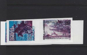 Dominican Republic SC 1167,1214 Imperf Color Trial MNH (7gut)