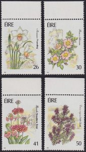 Ireland - 1990 - Scott #810-813 - MNH - Garden Flowers