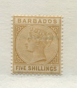 Barbados QV 1882 5/ mint o.g. hinged