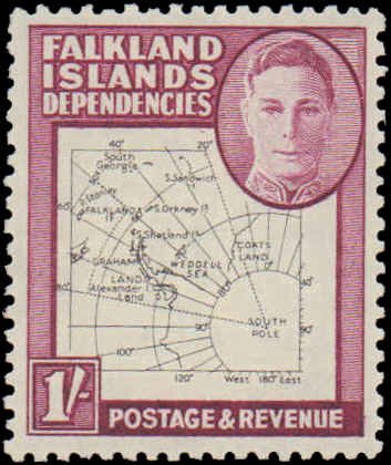 Falkland Islands Dependencies #1L1-1L8, Complete Set(8), 1946, Never Hinged, ...