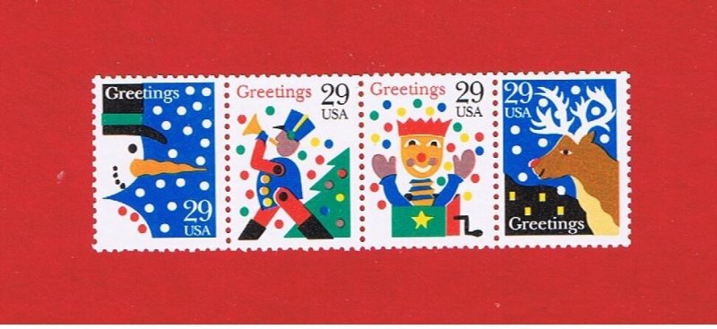 #2791-2794 MVFNH OG  strip of 4 Christmas   Free S/H