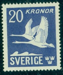 SWEDEN #C8c (337C) 20kr Airmail perforated all 4 sides NH, VF, Scott $110.00