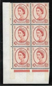 4½d Blue Phosphor on Cream NB cyl 7 Dot perf type A(E/I) UNMOUNTED MINT 