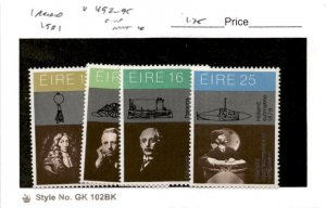 Ireland, Postage Stamp, #492-495 Mint NH, 1981 Scientists (AB)