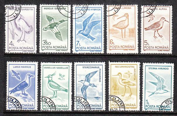 Romania Birds 3639-3648 CTO  VF