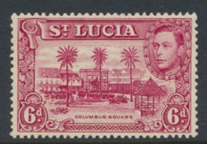 St Lucia SG 134a Carmine Lake SC# 119a * perf 13½ 1945 MVLH see details scans 