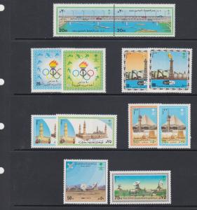 Saudi Arabia Sc 1039/1050 MNH. 1986-87 issues, 6 complete sets, VF