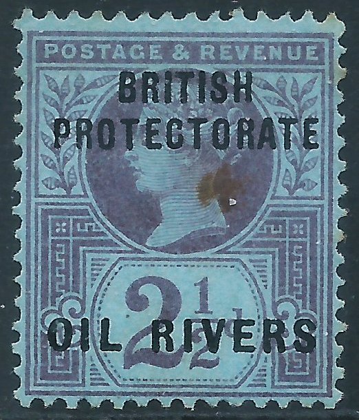 Niger Coast Protectorate, Sc #4, 2-1/2d MNG (spot on front)