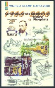 Nauru #479c NH Phosphate Corp. Imperf SS w/Stamp Expo Ovpt.