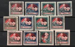 Latvia - Sc# B1 - B12 Used/CTO    -       Lot 0921247