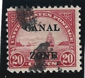 Canal Zone Scott #92 Used 20c Sharp A O/P 2021 CV $3.25