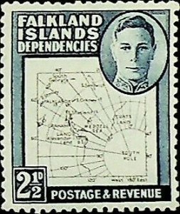 Falkland Islands, Dependencies 1949 2½d SG G11b ** MNH KGVI (002711)