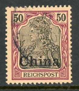 China 1901 Germany 10 Pfenning Michel 22 (Sc #31) VFU E699