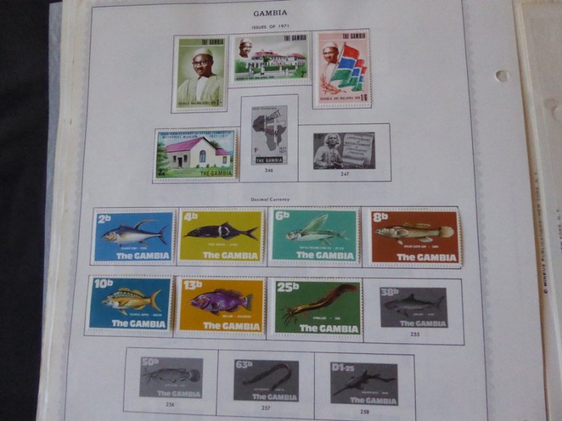 Gambia 1869-1985 Stamp Collection on Scott Specialty Stamp Album Pages