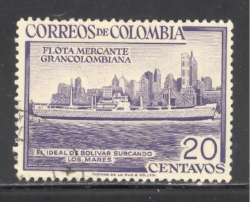 Colombia Sc # 637 used (DT)