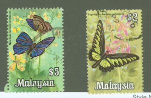 Malaysia #71-72 Used Multiple (Butterflies)