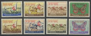 Dubai 18-21, C9-12 ** mint NH Red Cross camel butterfly (2203 84)