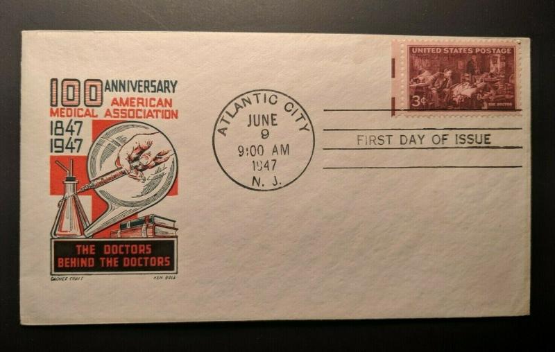 1947 American Medical Association Atlantic City Patriotic First Day Cover