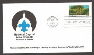 1985 IYY US Boy Scout # 2161 FDC National Capital Area Council BSA