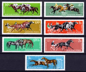 Hungary 1961 Sc#1406/1412 HORSE RACING EQUESTRIAN SPORTS Set (7) MNH