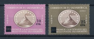 [116187] El Salvador 1973 Vulcanoes definitives with OVP  MNH