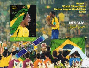 Somalia 2002 World Cup 2002 Brazil Champion/Ronaldo/Space S/S IMPERFORATED MNH