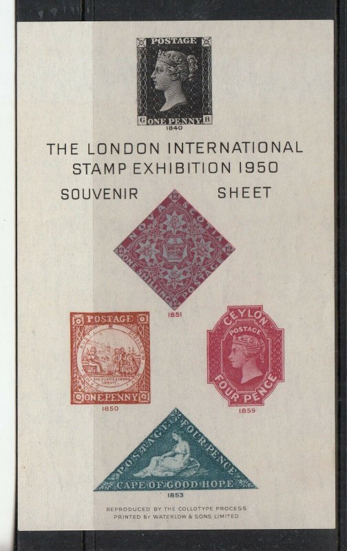 LONDON 1950 STAMPEX SOUVENIR MINI SHEET