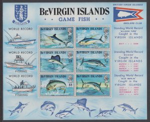 British Virgin Islands 248a Fish Souvenir Sheet MNH VF