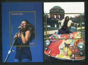 1996 Tanzania Commemorative Souvenir Stamp Set - Janis Joplin