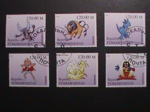 TURKMENISTAN -2000 LOVELY FAMPOUS POKEMON CTO FANCY POSTAL CANCEL VERY FINE