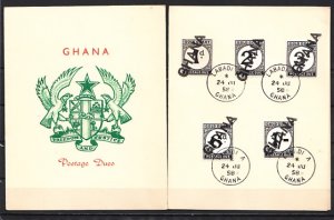 Ghana, Scott cat. J6-J10. Postage Dues issue. First day Souvenir Folder. ^