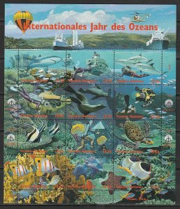 1998 UN-Vienna - Sc 239 - MNH VF - mini sheet -Year of the Ocean